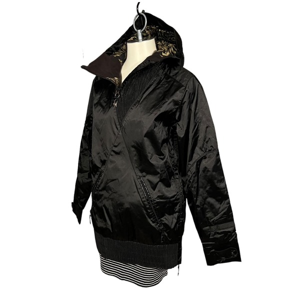 B by Burton S/M Snowboard Lana Pullover Hoodie Jacket Black Gold - Picture 14 of 16